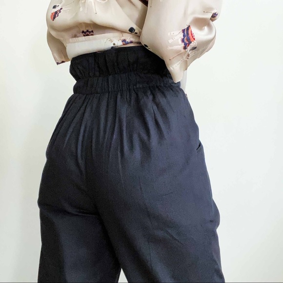 NWT cotton Super-High-Rise paper bag black - Picture 4 of 10